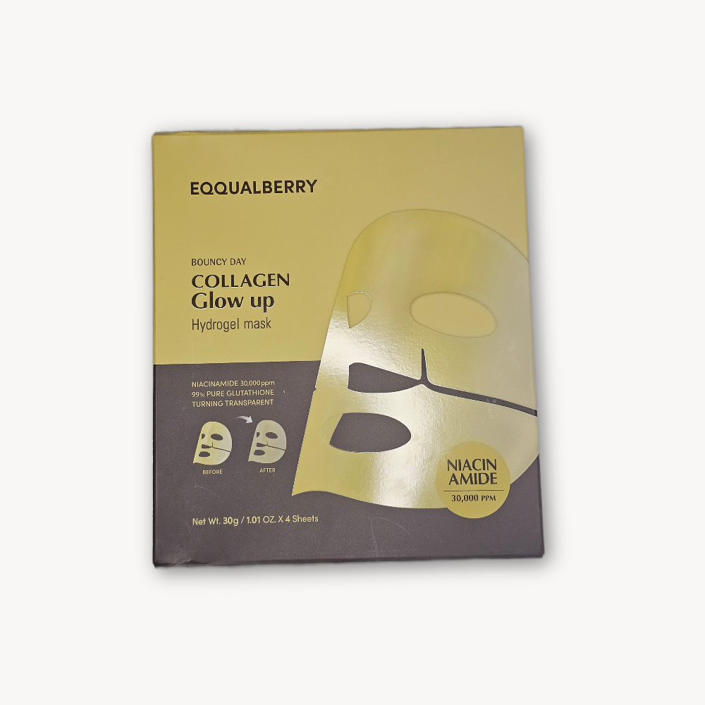 EQQUALBERRY - Collagen Glow Up Hydrogel Mask (lot de 4*30g)