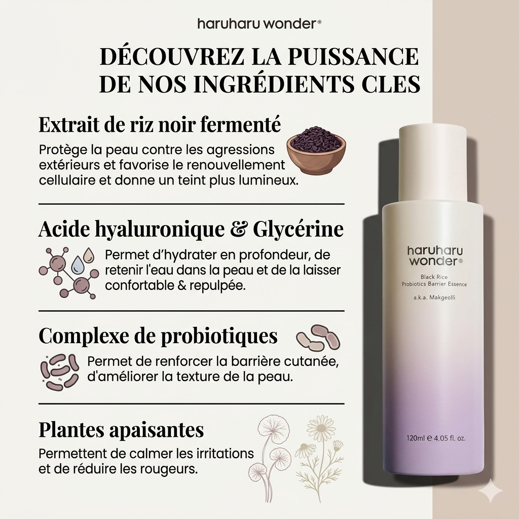 Haruharu Wonder – Black Rice Probiotics Barrier Essence 120ml